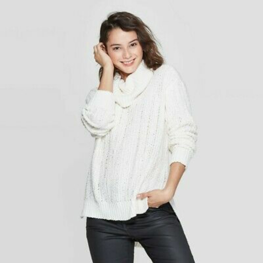Womens Xhilaration Chenille Cowl Neck